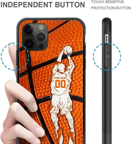Miniatura 3 de DAIZAG Funda compatible con iPhone 13, funda deportiva personalizada para hombres y niños, regalo de béisbol con número de nombre personalizado