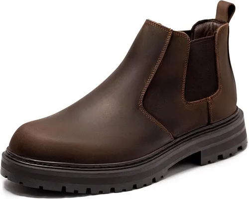 Miniatura 9 de Holy dove Botas Chelsea con plataforma y puntera ancha para hombre, botas casuales de vestir al tobillo