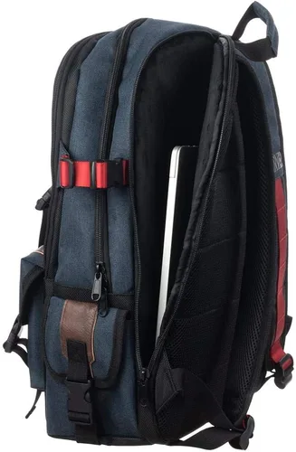 Miniatura 8 de Mochila utilitaria de superhéroe de Capitán América Comic Book, Azul Patchwork, talla única Se ajusta a la mayoría