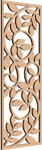 Miniatura 129 de 9 3/8"W x 24 3/8"H x 1/4"T Utica Decorativo Fretwork Madera Paneles de Pared, Abedul