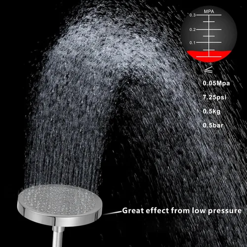 Miniatura 2 de Voolan Cabezal de ducha de lluvia de alta presión, aumento de presión de 6 pulgadas, ideal para reemplazar cabezales de ducha fijos de baño, fácil