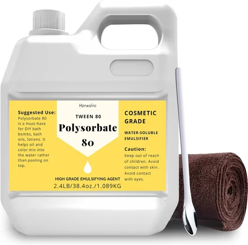 Polisorbato 80 de 38.4 onzas para bombas de baño, polisorbato de alta calidad 80 (oleato de orbitán), 100% puro, grado cosmético, suave con la piel,