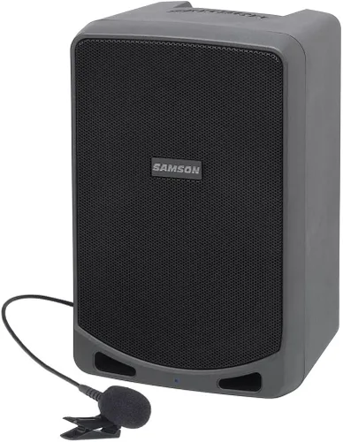 Miniatura 6 de Samson Expedition XP106 PA portátil recargable con Bluetooth, incluye micrófono de mano con cable, gris