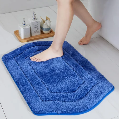 Miniatura 45 de COSY HOMEER Alfombras de Baño Extra Gruesas para Baño - Juegos de Alfombras Antideslizantes de Lino de Baño Suave Felpa 100% Poliéster Fuerte Sala