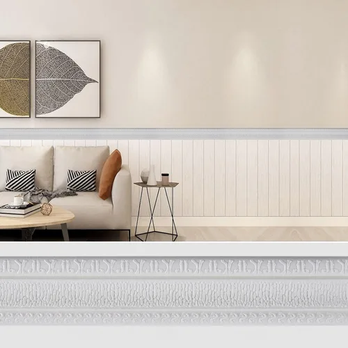 Miniatura 4 de Yutianli Moldura de Corona Despegar y Pegar Borde de Papel Tapiz Base de Pared Flexible Moldura Ribete Autoadhesiva Zócalo de Vinilo Moldura