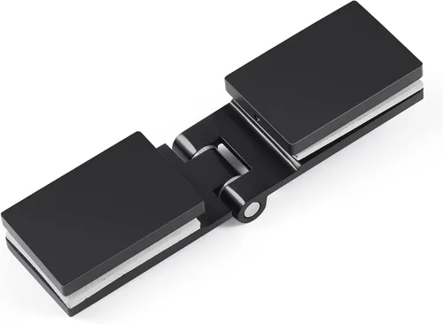 Miniatura 8 de Ranbo Bisagra de puerta de vidrio para ducha de 270 grados, acero inoxidable 304 sólido de 0.197 in, montaje de vidrio a vidrio, para puertas sin