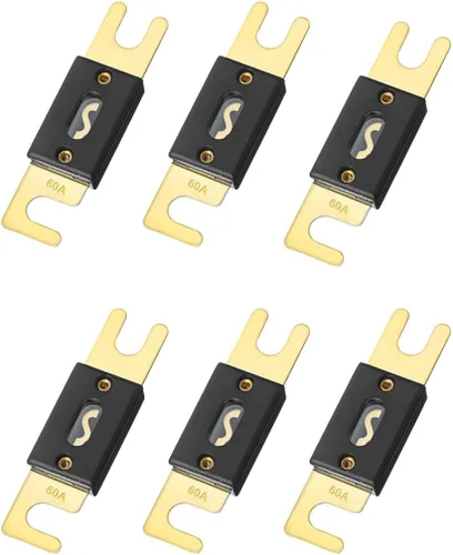 Miniatura 7 de 6 piezas de fusible ANL de 300 amperios/300 A, fusible de hoja para sistema de audio y video de vehículos marinos y automóviles, fusible en línea