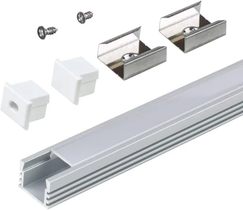 Miniatura 11 de Armacost Lighting Canal de montaje de luz de cinta LED para montaje en superficie, paquete de 5 unidades, color negro, 960056