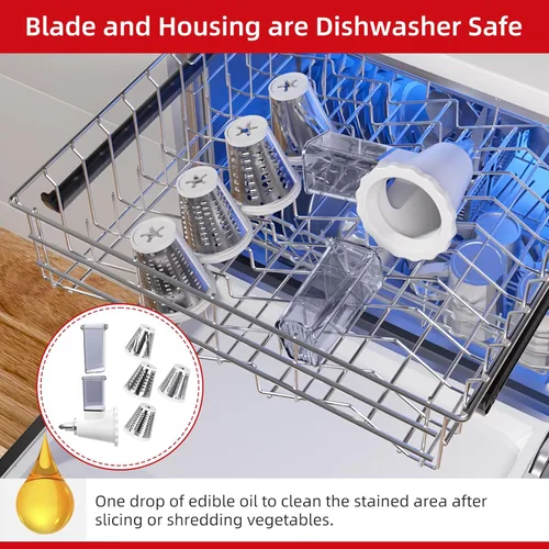 Miniatura 7 de Accesorio actualizado de triturador de queso para batidoras de mano KitchenAid, máquina de ensalada con rebanador de verduras, máquina de ensalada