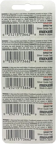Miniatura 2 de Maxell Batería de reloj SR927W 1.55v 399 (5 baterías)