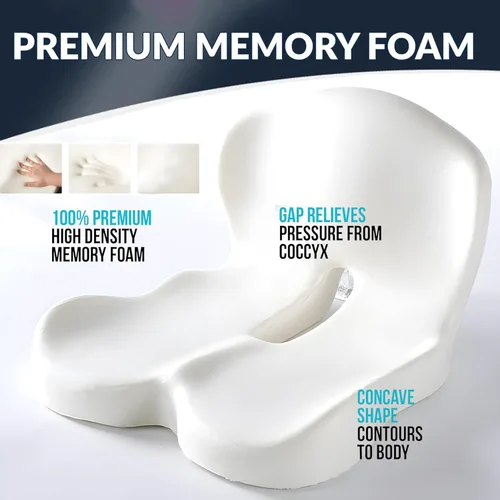 Miniatura 5 de Cojín de asiento de espuma viscoelástica para conductores de camiones, asiento de automóvil y sillas de oficina, cojín ergonómico para silla