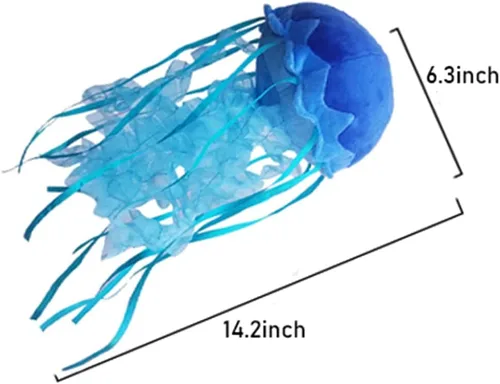 Miniatura 2 de JIANEEXSQ Juguete de peluche creativo de medusas coloridas de simulación animal marino jalea pescado juguete de peluche para decoración