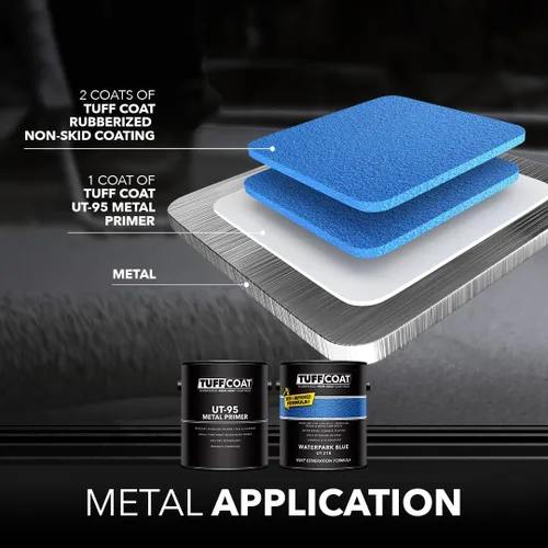 Miniatura 6 de Tuff Coat UT-213 Gris Medio - 5 Galones: Revestimiento sumergible, a base de agua, de goma antideslizante