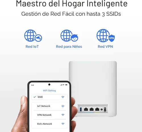 Miniatura 9 de ASUS ZenWiFi BT10 Tri-Band WiFi 7 Mesh, 18 Gbps, 6000 pies cuadrados (2pk), puertos duales 10G, seguridad y controles parentales incluidos, Smart