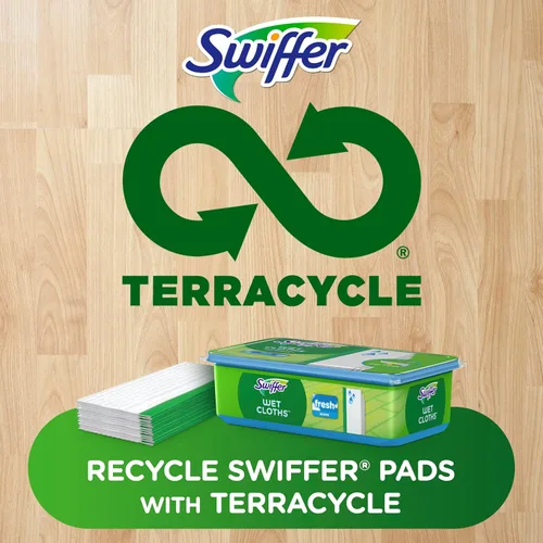 Miniatura 6 de Swiffer Barrido + trapeador, repuesto de almohadillas húmedas, limpiador de suelos para suciedad, polvo, cabello, paños de limpieza para trapear