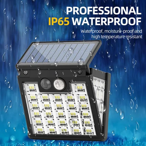 Miniatura 2 de Luces solares impermeables IP65 para exteriores, 3 modos de luces solares con sensor de movimiento, luz solar LED para escaleras al aire libre