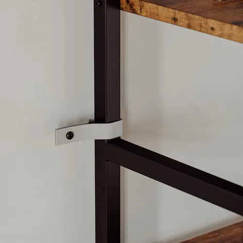 Miniatura 7 de IRONCK Librerías y estanterías de triple ancho de 5 niveles, estantería industrial grande, estantes abiertos con marco de metal para sala de estar