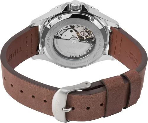 Miniatura 2 de Timex Navi XL 1.614in automático rojo marrón, Acero inoxidablemarrónrojo