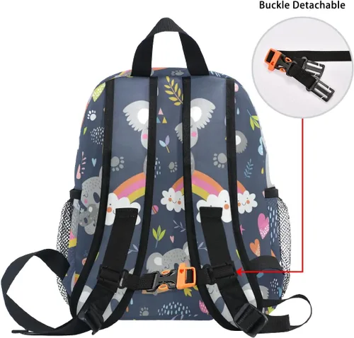 Miniatura 6 de Pfrewn Mochila preescolar para niños y niñas, con correa para el pecho, Koala, Classic
