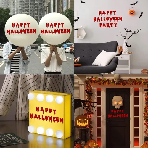Miniatura 6 de 26 plantillas de letras de Halloween, plantillas de pintura del alfabeto, reutilizables, plantillas de letras de dibujo para pintar sobre lienzo