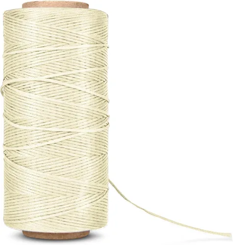 Miniatura 11 de Flexzion Hilo encerado, 284 yardas (853.0 ft), hilo de cera de poliéster 150D de 0.031 in para costura de cuero, encuadernación, costura