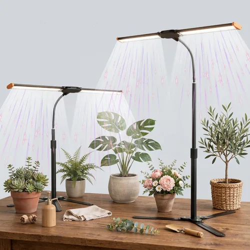 Miniatura 9 de Luz de cultivo para plantas de interior, lámpara de luz de crecimiento de espectro solar blanco de 6000 K con LED rojo y azul para semillas