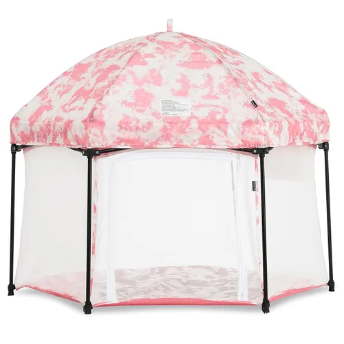Miniatura 18 de Dream On Me Onyx - Corralito para bebé, puerta de acceso con cremallera, laterales de malla transpirable, colchón acolchado suave y cómodo, diseño