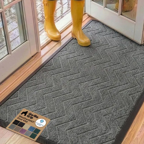Miniatura 39 de Gorilla Grip - Tapete WeatherMax todoterreno 100% impermeable, caucho natural, resistente a manchas y decoloración, perfil bajo, interior y Grafito