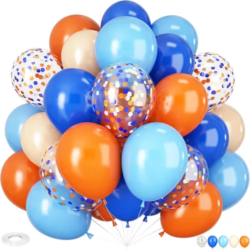 Miniatura 21 de HILAVO - Kit de globos tropicales, 60 globos hawaianos de 12", color rosa intenso, naranja, verde azulado, verde, dorado metálico, globos de látex