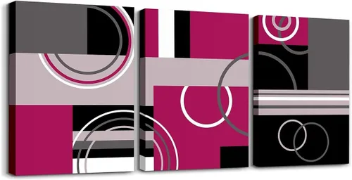 Miniatura 15 de Erosebridal Bohemian Wall Decor 12"x16" 3 Piece Country Southwestern Canvas Wall Art Boho Aztec Arrows Diamond Poster Print Black Gray Geometric