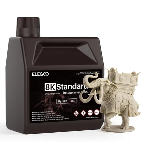 Miniatura 18 de ELEGOO Resina de impresora 3D estándar mejorada 2.0, resina fotopolimérica de curado UV de 405 nm para Mars Saturn Jupiter MSLA DLP LCD 3D Printing