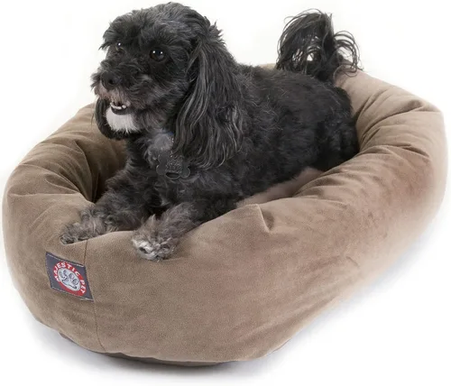Miniatura 57 de Majestic Pet Cama para Perros Grandes Lavable de 40 Pulgadas, Mueble Ortopédico en Forma de Donut para Perros Grandes, Almohadilla y Alfombra de Gris