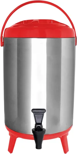 Vollum - Dispensador de bebidas aislado de acero inoxidable – Jarra térmica aislada para café caliente y frío – Dispensador de 8 litros con grifo