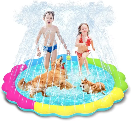 Miniatura 12 de Raxurt Alfombrilla antideslizante de 75 pulgadas para niños y perros, gruesa y duradera, para el baño, la piscina, el verano, al aire libre, Azul