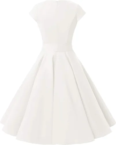 Miniatura 2 de Dressystar - Vestidos clásicos de fiesta con mangas casquillo, estilo Rockabilly y retro de la década de 1950