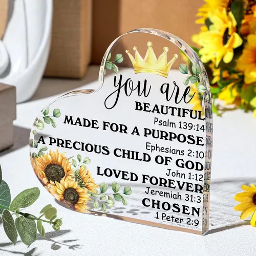 Miniatura 6 de Gerrii Regalos cristianos para mujeres, regalo del día de la madre para mamá, decoración religiosa inspiradora, placa de versículo bíblico