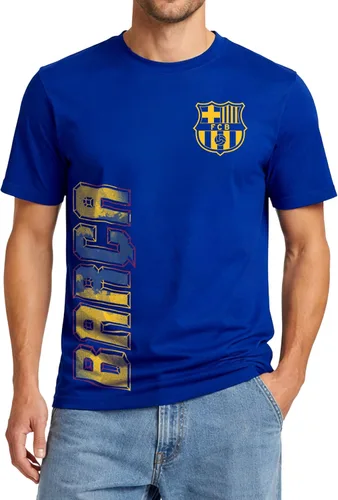 Miniatura 11 de Icon Sports Officially Licensed FC Barcelona Cotton T-Shirt - Unisex Adult azul