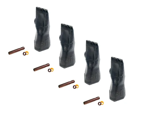 Miniatura 6 de Diente de cucharón de retroexcavadora 208-5236 Punta larga con pasador y retenedor, se adapta a adaptadores Caterpillar serie DRS230. (1)