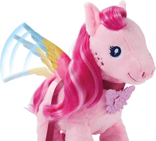 Miniatura 4 de Mattel Barbie A Touch of Magic - Juguete de peluche Pegaso Walk & Flutter, peluche para caminar de 11 pulgadas con accesorios para el cabello
