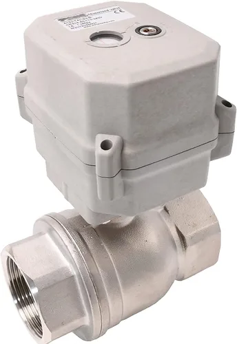 Miniatura 7 de NPT 1,5" válvula de bola motorizada AC24V/DC12-24V válvula de bola eléctrica CR2-02 con indicador y anulación manual Stainless Steel 304 with