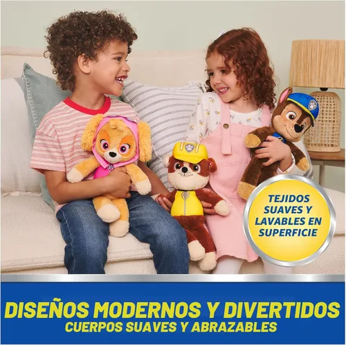 Miniatura 7 de GUND PAW Patrol Juguete Oficial de Peluche Chase Take Along Buddy, Animal de Peluche Premium para Edades de 1 Año en Adelante, Azul/Marrón, 13