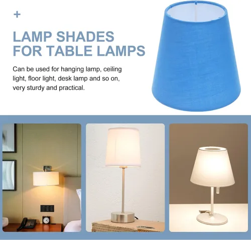 Miniatura 5 de KALLORY Pantallas de lámpara pequeñas, pantalla de tela de araña de tela, pantalla de barril de luz para lámpara de mesa colgante