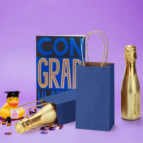Miniatura 5 de BagDream Paquete de 100 bolsas pequeñas de papel kraft de 3.5 x 2.4 x 6.7 pulgadas con asas, bolsas de regalo a granel, minibolsas de regalo