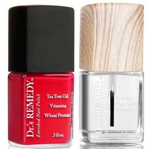 Miniatura 6 de Dr.'s Remedy Esmalte de uñas enriquecido, Brave Berry con capa base, juego de 0.5 onzas líquidas cada uno