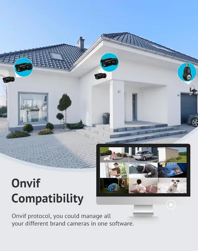 Miniatura 6 de LaView Cámara de seguridad 2K para exteriores con visión nocturna a color, cámaras con cable de 3MP para seguridad del hogar, cámara impermeable