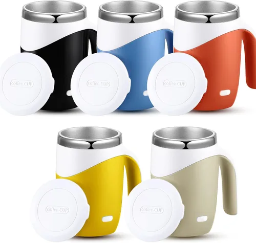 Miniatura 12 de Patelai 2 tazas de café autoagitables a granel, regalo del día del padre, taza mezcladora de 13.5 onzas, vasos de viaje recargables automáticos