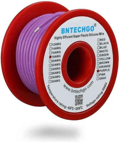 Miniatura 33 de BNTECHGO Carrete de alambre de silicona de calibre 16, rojo de 25 pies y negro, 25 pies, 2 cables separados, alambre de cobre estañado flexible
