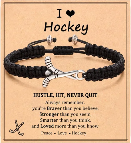 Miniatura 10 de Brazalete de béisbol/fútbol/baloncesto/hockey/golf/fútbol americano para regalos para niños y hombres