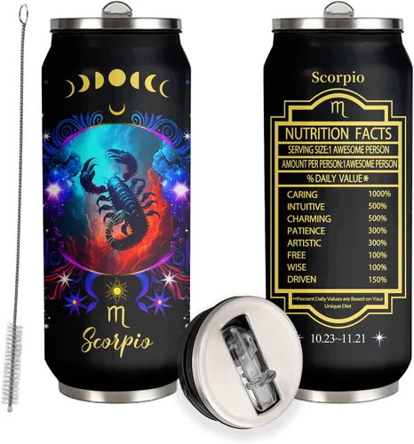 Miniatura 12 de Tumbler de Constelación de Sagitario del Zodiaco de Acero Inoxidable para Hombres y Mujeres Fanáticos de la Astrología Regalos de Cumpleaños Tumbler