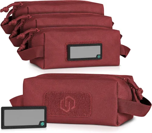 Miniatura 19 de Savior Equipment Paquete de 4 bolsas tácticas Loose Sacs, para munición de armas de fuego, con parches de identificación incluidos, funda blanda